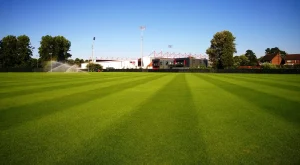 Monifieth Athletic FC cork-infill 3G pitch at Riverview, Scotland's first organic infill football surface.